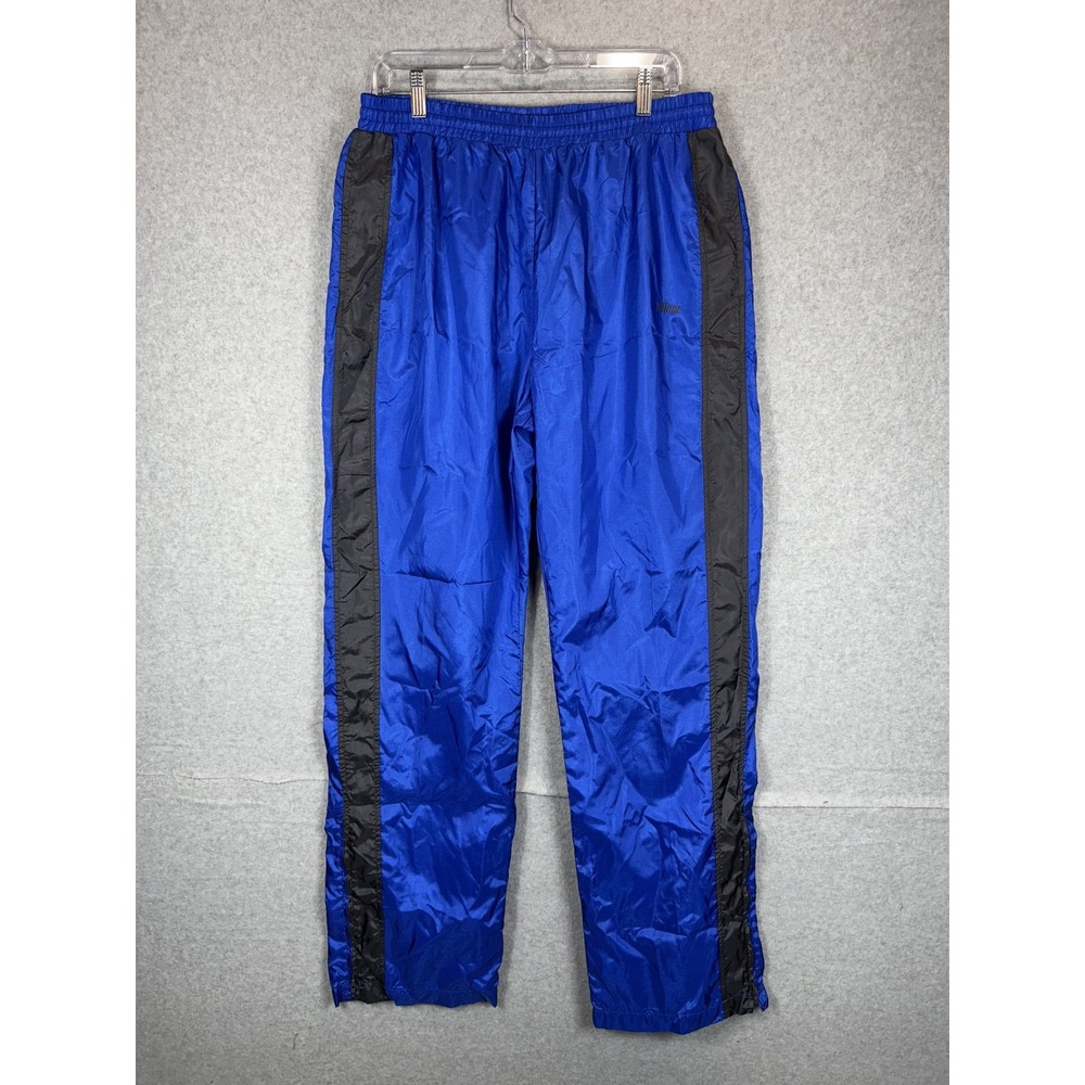 Prince‎ Track Pants Mens Large Blue Black Nylon Windbreaker Athletic Retro 90s